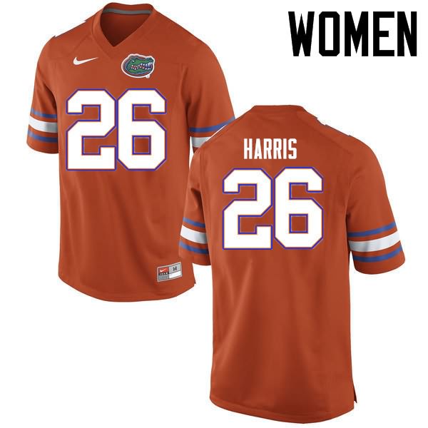 NCAA Florida Gators Marcell Harris Women's #26 Nike Orange Stitched Authentic College Football Jersey PZH3864LV